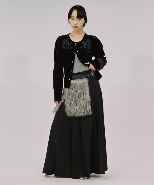 Ezick ロング スカート corset pleats skirt コルセットボックス