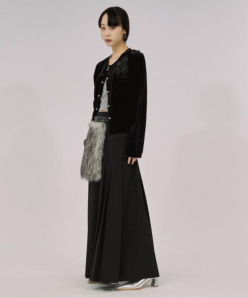 Ezick ロング スカート corset pleats skirt コルセットボックス
