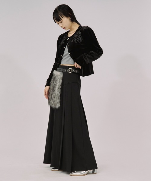 Ezick ロング スカート corset pleats skirt コルセットボックス