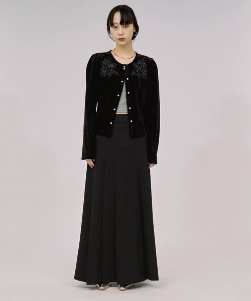 Ezick ロング スカート corset pleats skirt コルセットボックス