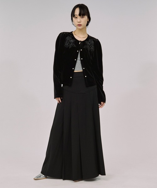 Ezick ロング スカート corset pleats skirt コルセットボックス