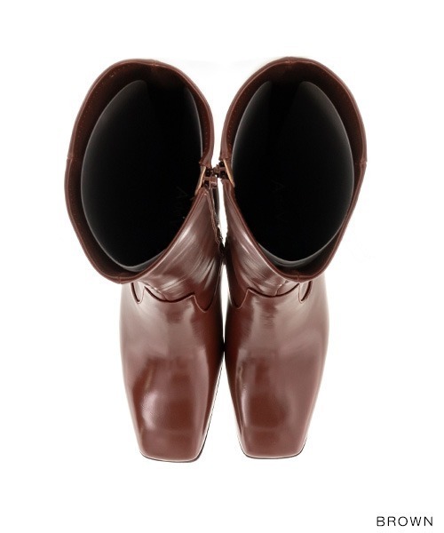 「A de Vivre」 ロングブーツ S ブラック レディース_画像4