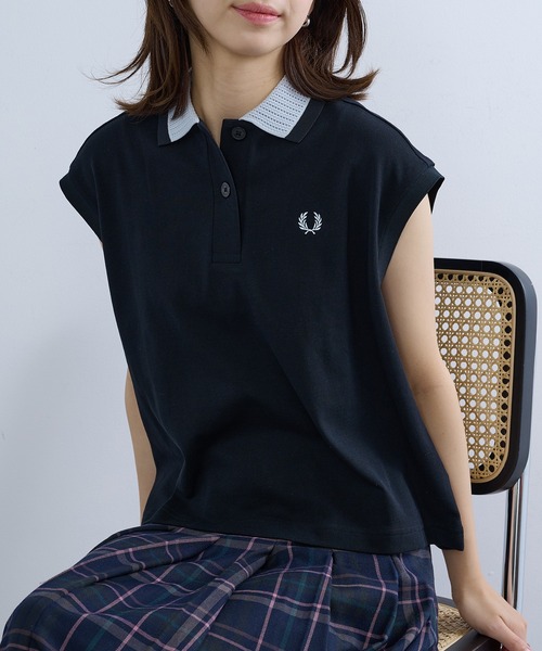 【美品】フレッドペリー ポロシャツ レディース メッシュ チェック 半袖 FRED PERRY（フレッドペリー） ポロシャツ ポロ 「FRED PERRY」MESH