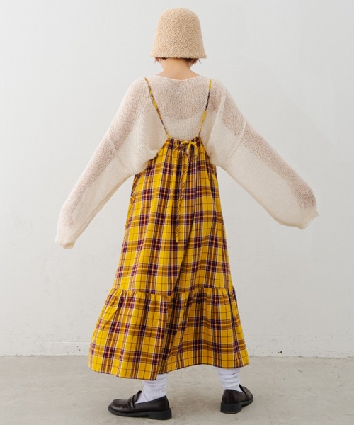 「MERLOT」 キャミソールワンピース FREE グリーン レディース_画像4