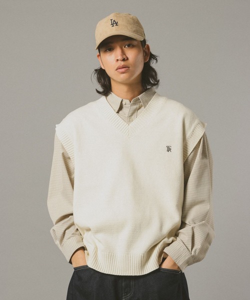 ローゲージコットンVネックニットベスト SHIPS｜SHIPS: <手洗い可能>12ゲージ コットン Vネック ニット ベスト