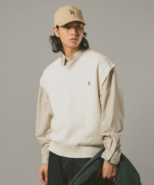 RAGEBLUE（レイジブルー） セーター ニット コットンVネックベスト
