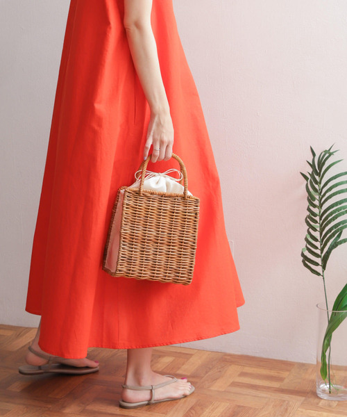 「URBAN RESEARCH DOORS」 半袖ワンピース MEDIUM レッド レディースの画像