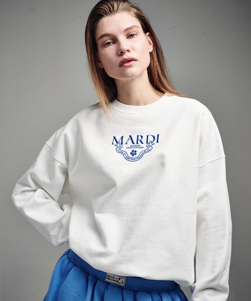 新品未使用タグ付き Mardi ホワイトスウェット Mardi Mercredi（マルディメクルディ） スウェットカットソー FREE