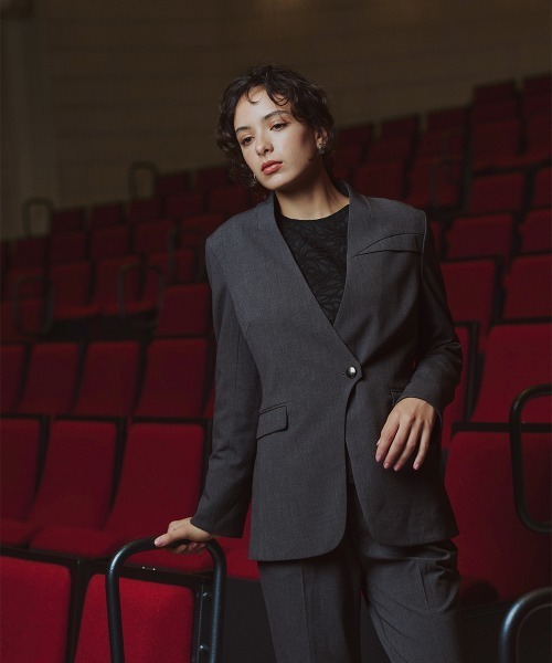 Callarus ジャケット ノーカラージャケット 入学式 「単品」ストレッチ 