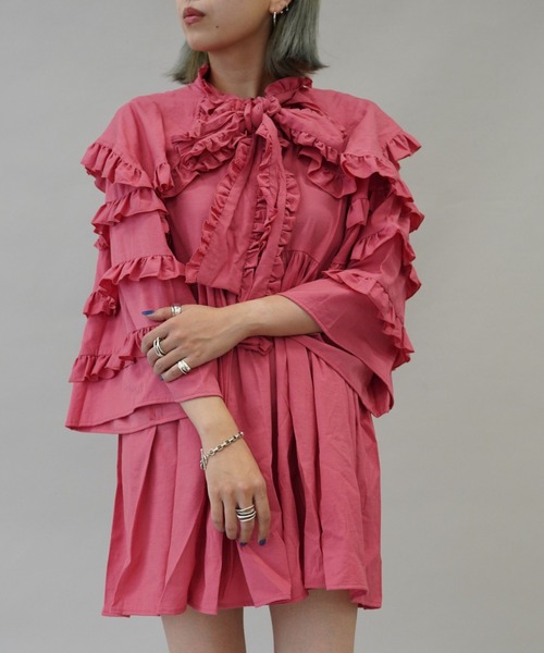 「Sister Jane」 長袖ワンピース SMALL ピンク レディース_画像2