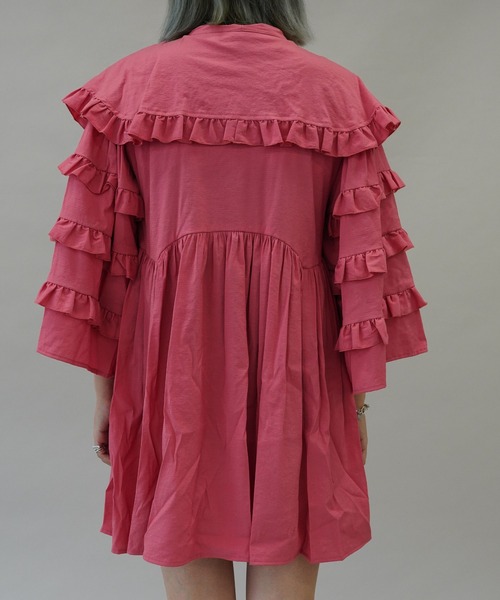 「Sister Jane」 長袖ワンピース SMALL ピンク レディース_画像3