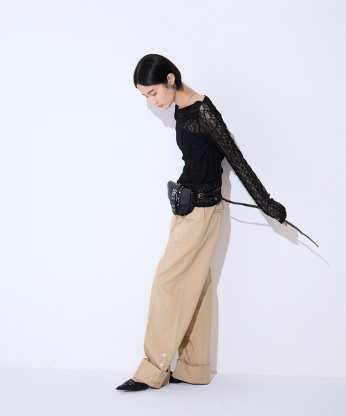 「JEANASIS」 チノパンツ SMALL ブラック レディース_画像8