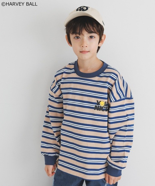 SMILEY FACE（スマイリーフェイス） tシャツ 「」マルチボーダーロンT