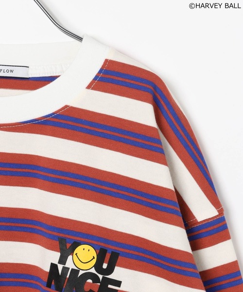 SMILEY FACE（スマイリーフェイス） tシャツ 「」マルチボーダーロンT 