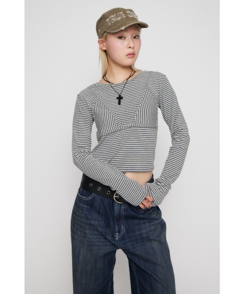 LAGUA GEM（ラグアジェム） tシャツ BUSTIER PATCH ロングスリーブT
