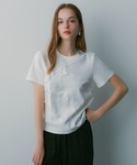 tシャツ 半袖 アシメラインアウトシームニット...の詳細画像1