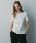 tシャツ 半袖 アシメラインアウトシームニット...の詳細画像2