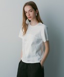 tシャツ 半袖 アシメラインアウトシームニット...の詳細画像3