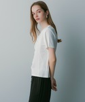 tシャツ 半袖 アシメラインアウトシームニット...の詳細画像4