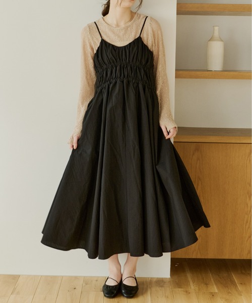 OLUN オルン　ボリュームキャミワンピース　レモンイエロー　Sサイズ　きりまる OLUN ワンピース volume cami onepiece/ボリュームキャミワンピース