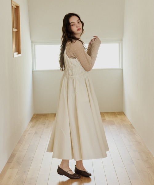 【OLUN】ボリュームキャミワンピース(ブラックM) OLUN ワンピース volume cami onepiece/ボリュームキャミワンピース
