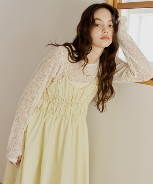 OLUN ワンピース volume cami onepiece/ボリュームキャミワンピース