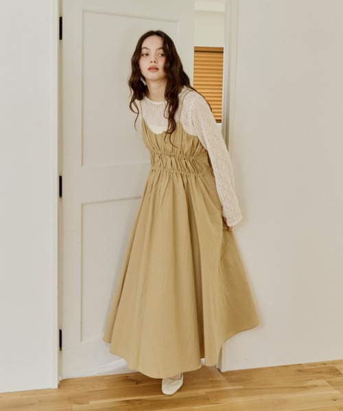 OLUN ワンピース volume cami onepiece/ボリュームキャミワンピース