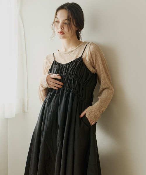 OLUN ワンピース volume cami onepiece/ボリュームキャミワンピース