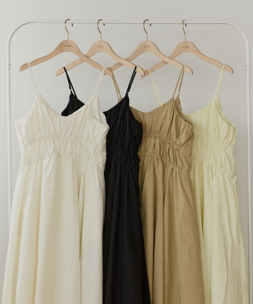【OLUN】ボリュームキャミワンピース(ブラックM) OLUN ワンピース volume cami onepiece/ボリュームキャミワンピース