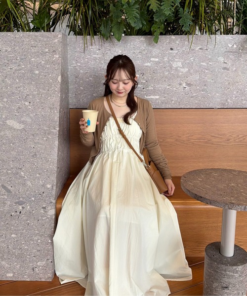 OLUN ワンピース volume cami onepiece/ボリュームキャミワンピース