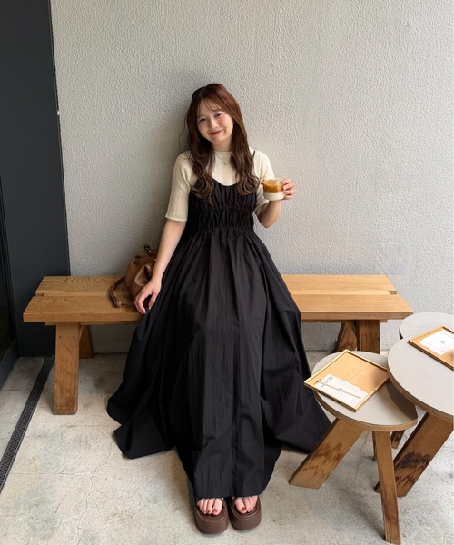 OLUN ワンピース volume cami onepiece/ボリュームキャミワンピース