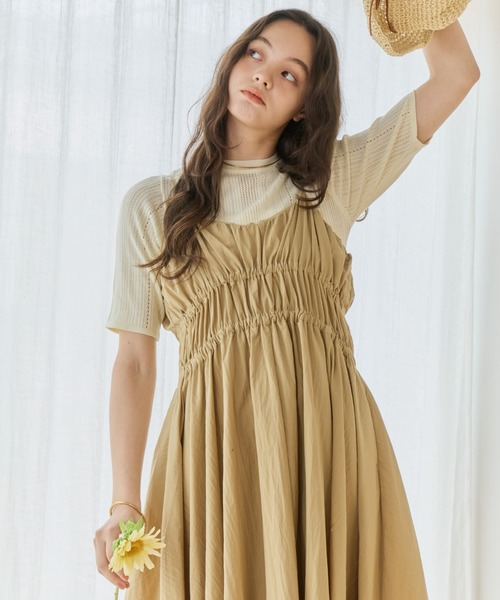 OLUN ワンピース volume cami onepiece/ボリュームキャミワンピース