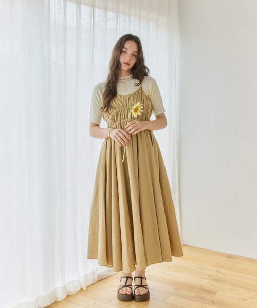 OLUN ワンピース volume cami onepiece/ボリュームキャミワンピース