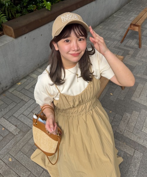 OLUN ワンピース volume cami onepiece/ボリュームキャミワンピース