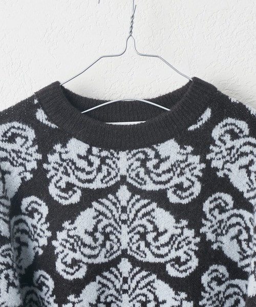 「WHIMSIC」 長袖ニット FREE グレー メンズ_画像7