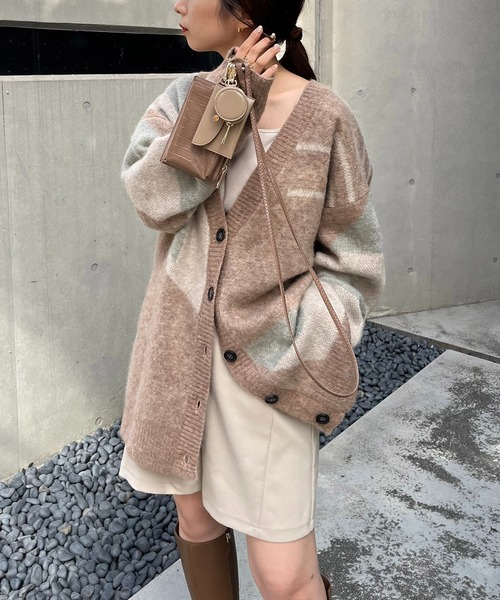 「CAPRICIEUX LE'MAGE」 ニットカーディガン FREE ベージュ レディース_画像5