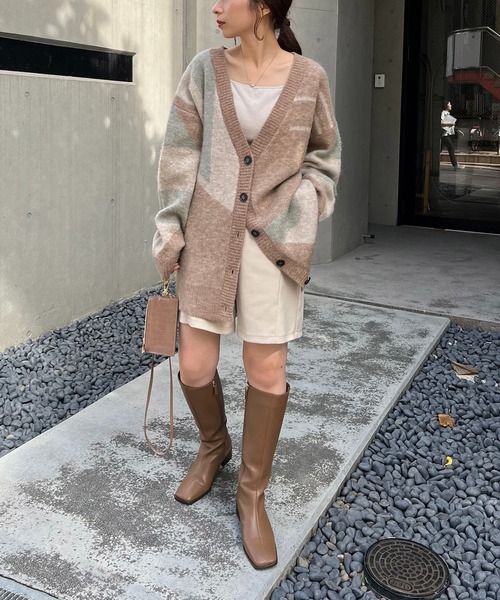 「CAPRICIEUX LE'MAGE」 ニットカーディガン FREE ベージュ レディース_画像6