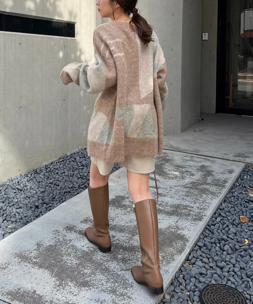 「CAPRICIEUX LE'MAGE」 ニットカーディガン FREE ベージュ レディース_画像9