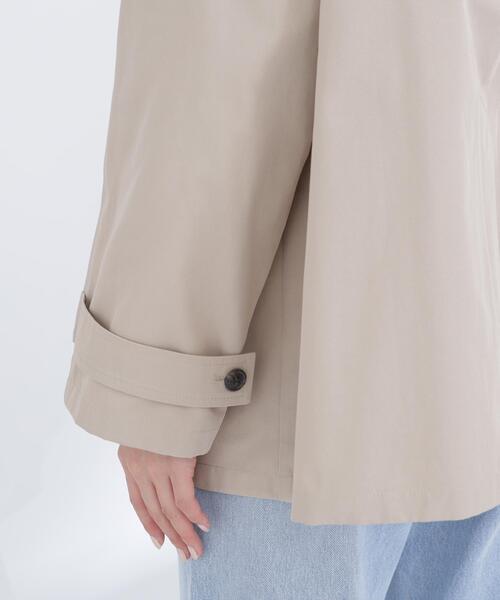 美品NATURAL BEAUTY BASIC ステンカラーハーフコートブラウン ナチュラルビューティーベーシック NATURAL BEAUTY BASIC ステンカラー
