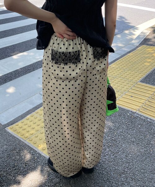 CIAOPANIC（チャオパニック） ワイドパンツ パンツ レースポケット