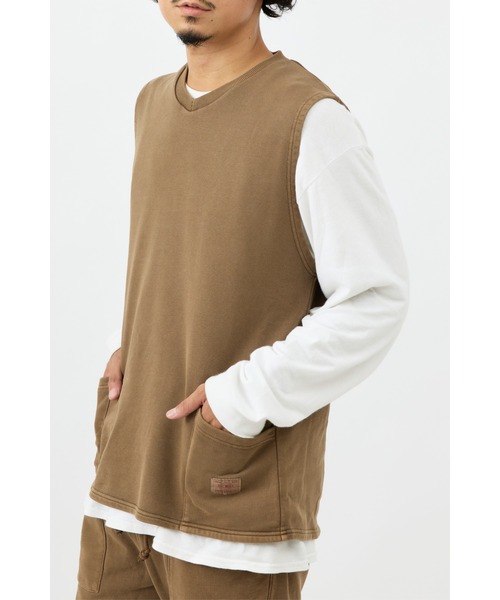 「BIG MIKE」 スウェットカットソー LARGE サンドベージュ メンズ_画像2