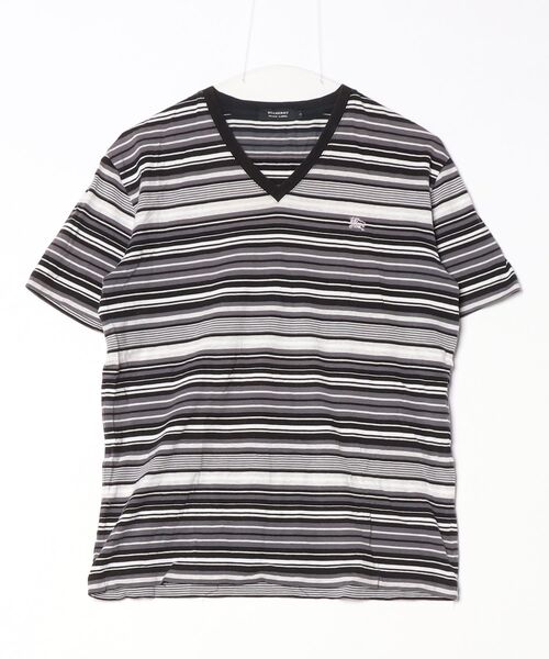 BURBERRY BLACK LABEL（バーバリーブラックレーベル） ボーダー柄半袖T