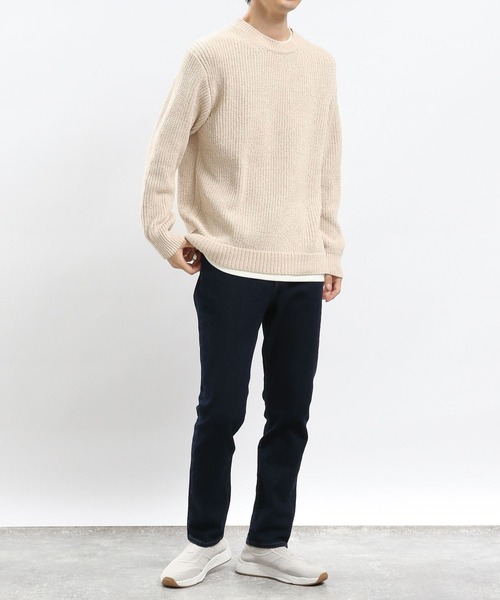 「GLOBAL WORK Smile Seed Store」 長袖ニット X-LARGE ネイビー メンズ_画像3
