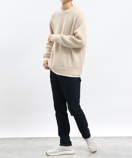 「GLOBAL WORK Smile Seed Store」 長袖ニット X-LARGE ネイビー メンズ_画像5