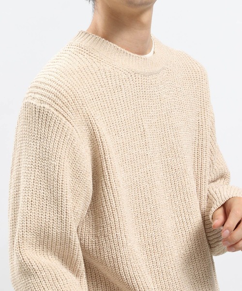 「GLOBAL WORK Smile Seed Store」 長袖ニット X-LARGE ネイビー メンズ_画像7