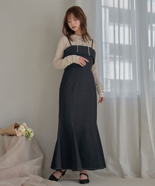 mideal（マイディール） ワンピース denim mermaid cami onepiece