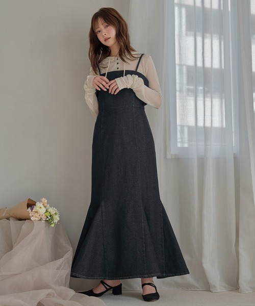 mideal（マイディール） ワンピース denim mermaid cami onepiece