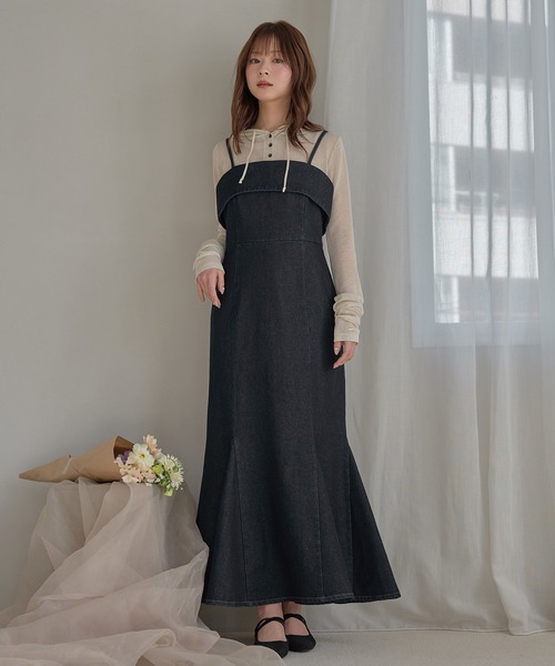 mideal（マイディール） ワンピース denim mermaid cami onepiece