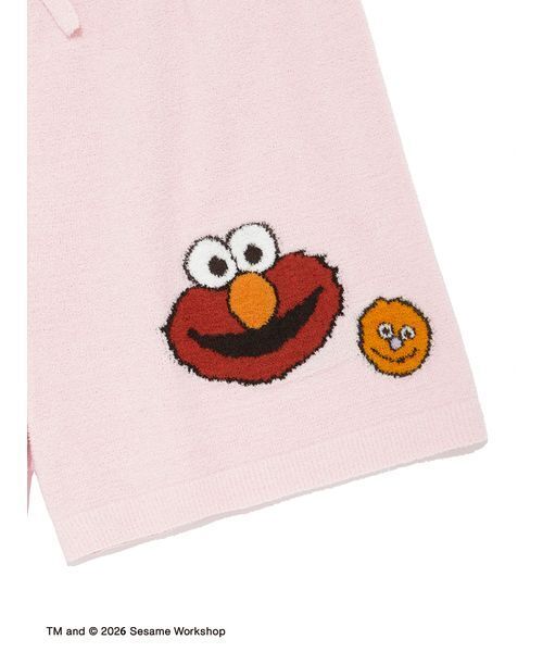 パジャマ ルームウェア 「SESAME STREET」エアリーモコジャガードプルオーバー＆ショートパンツセット レディースの画像
