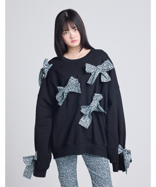 「Little sunny bite」 スウェットカットソー MEDIUM ヘザーグレー レディースの画像